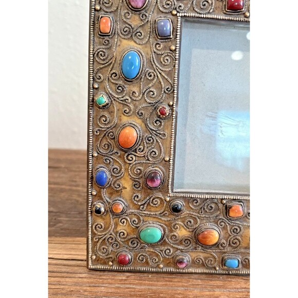 Picture Frame by Ganz Colorful Stones Used - Picture 5 of 13